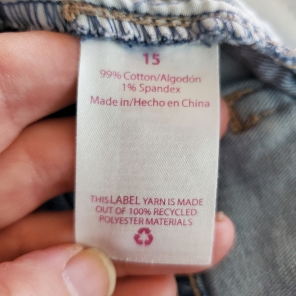 7162 * No Boundaries Patchwork Denim Mini Skirt Size 15 - Picture 4 of 8